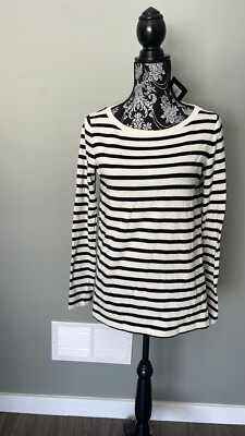 Weekend Max Mara Cotton white/black long-sleeve NEW. $210