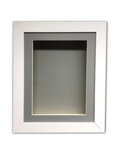3D Box Frame 2 Inch Deep Shadow Box Display Case Grey Mount Keepsake Frame UK