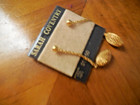 VTG Sarah Coventry Goldtone Dangle Drop Earrings, SIGNED Card LN