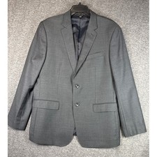 Banana Republic Men 44R Grey Slim Fit Wool Suit Jacket Blazer Marzotto Super 110