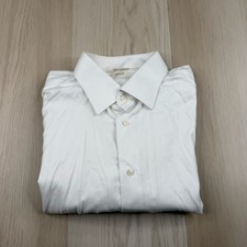 Suitsupply Traveller Mens White Long Sleeve Slim Fit Dress Shirt Size 45 17 3/4