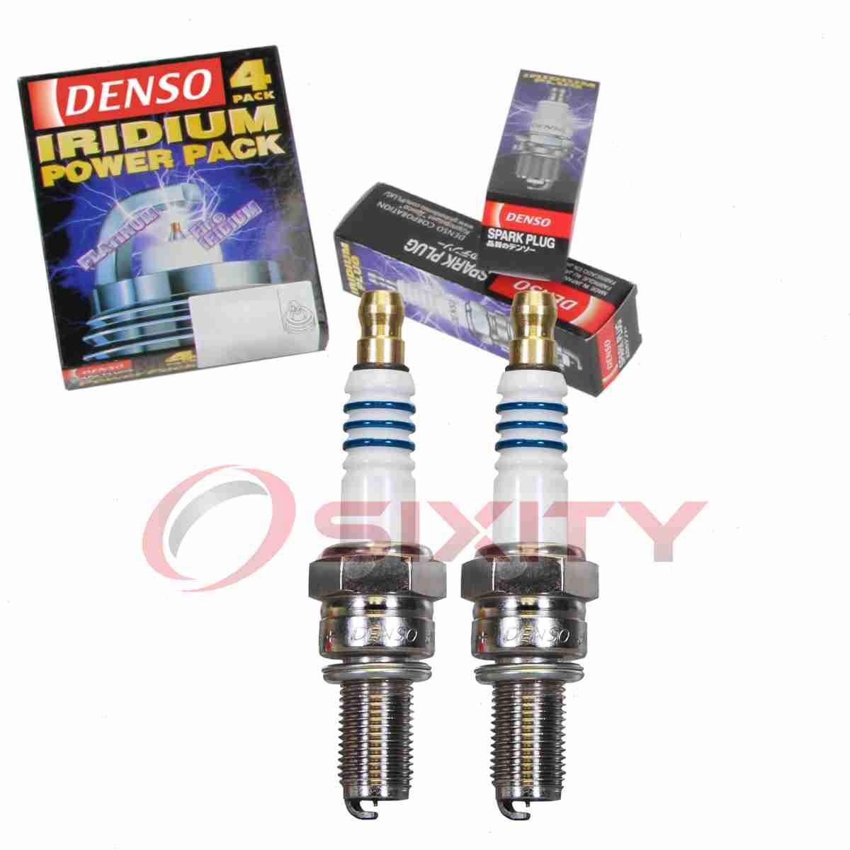2 pc DENSO 5361 Iridium Power Spark Plugs for IU22 7385 Ignition Wire tb