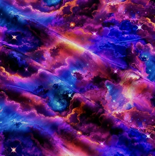 Galaxy by Timeless Treasures Pink and Blue Cosmic Clouds Fabric by the Yard - product listing photo