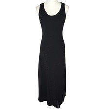 Vtg 90's S LouGenes HOCO Maxi Gown Black Y2K Goth Whimsigoth Fairy Grunge