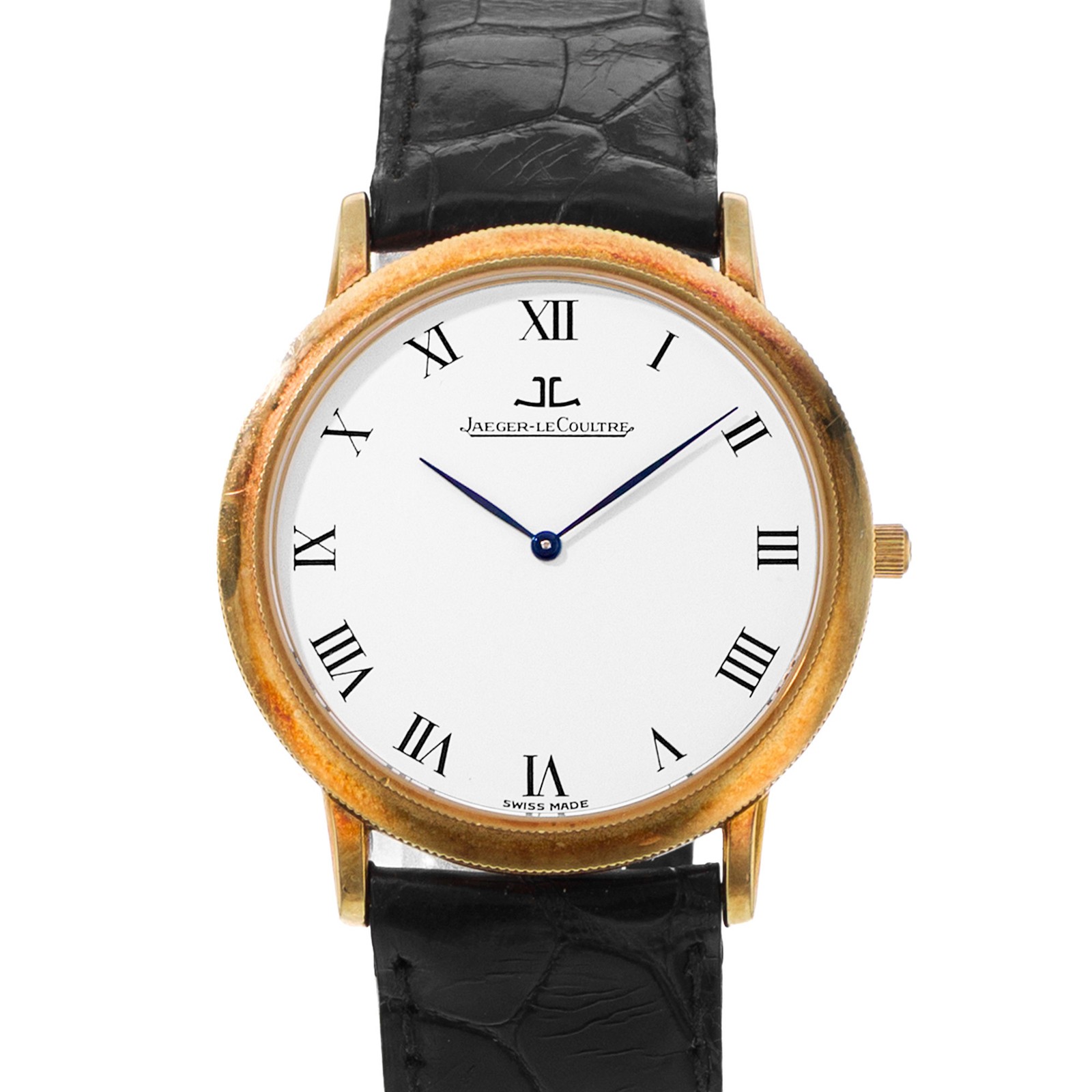 Jaeger-LeCoultre Gentilhomme 152.1.79 34mm White Roman Yellow Gold Mens Watch