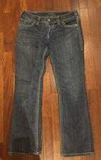 Silver & Co Suki Bootcut Jeans Women's Size 31 Dark Wash Mid Rise Stretch Denim