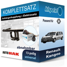 Für Renault Kangoo 08- AUTO HAK Anhängerkupplung abnehmbar + 13polig E-Satz neu