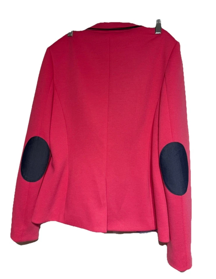 Blazer Tommy Hilfiger Para Mujer Rosa Caliente Talla 8 Chaqueta Dorado Botón Delantero Foto 2 de 4