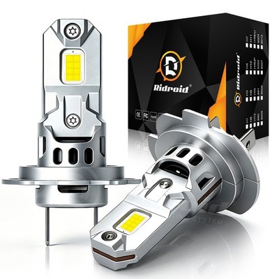 RIDROID H7 LED Headlight Bulbs High Low Beam 120W 36000LM 6500K Bright White 2X