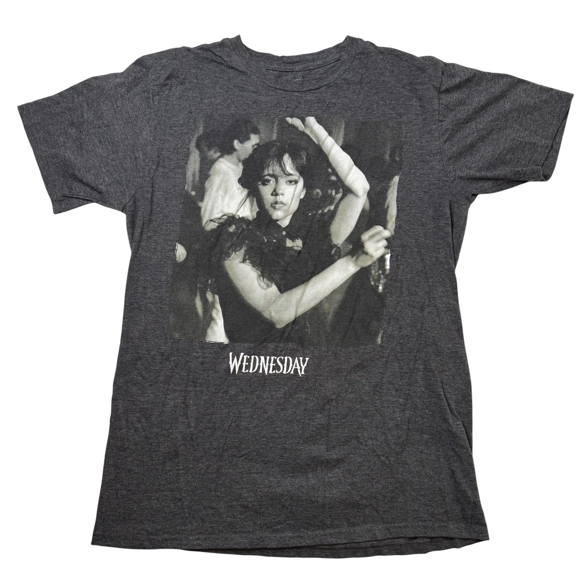 T-shirt coton Wednesday Mercredi gris fille | La Halle