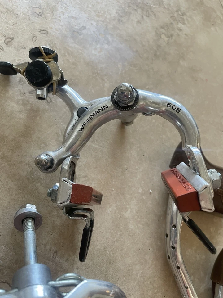 Conjunto de alavancas e pinças de freio Weinmamm capuzes de bicicleta vintage campagnolo  - Imagem 3 de 4