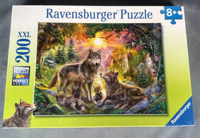 Ravensburger Wolf Family in the Sun 200 XXL Piece Jigsaw Puzzle Ages New 2017