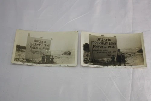 VTG 1941 Photos - IPPERWASH BEACH PROVINCIAL PARK ONRARIO CANADA Lot of 2