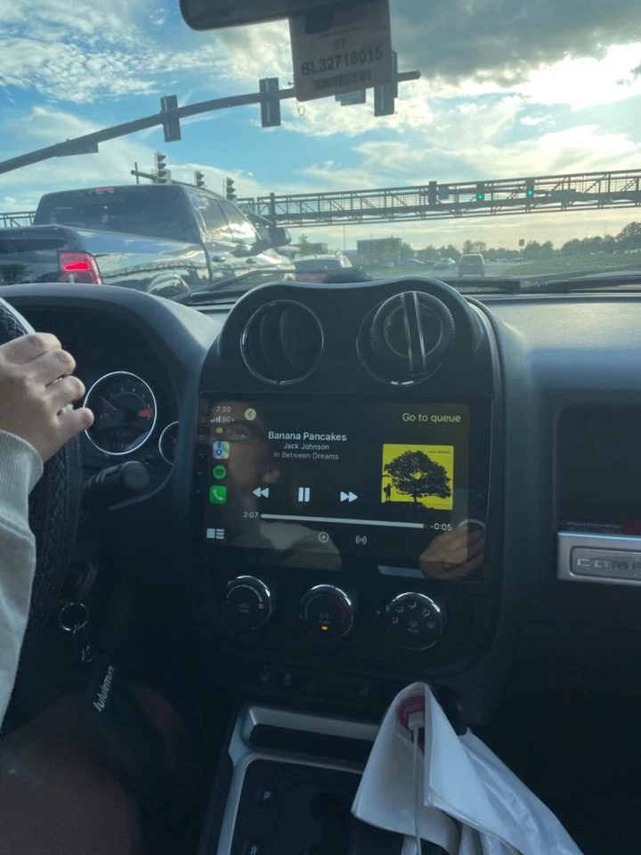 Radio estéreo para auto Apple Carplay para Jeep Patriot Compass 2009-2016 GPS Android 14 Foto 3 de 4