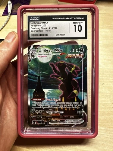 (PSA) CGC 10 Umbreon VMAX Evolving Skies Full Alt Art Pokemon Card #215 Gem Mint