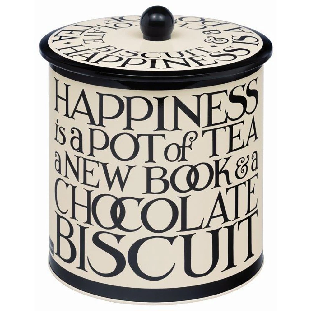 Emma Bridgewater Black Toast Biscuit Barrel Tin Black Rim Storage BT3965
Opens in a new window or ta