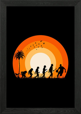 evolution of basketballer Framed Wall Art Poster Canvas Print Picture