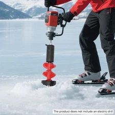 Ice Drill Auger w/ PE Protective Cover Nylon Ice Fishing Auger Replacement Part