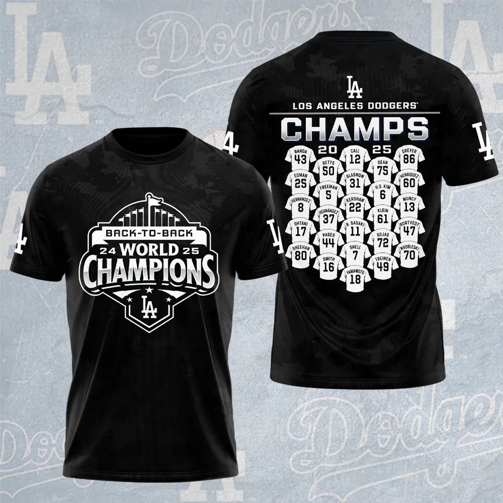LA Dodgers Back To Back World Series Champions 2025 Hoodie 3D
