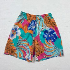 Vintage Tropical Floral Hawaiian Shorts