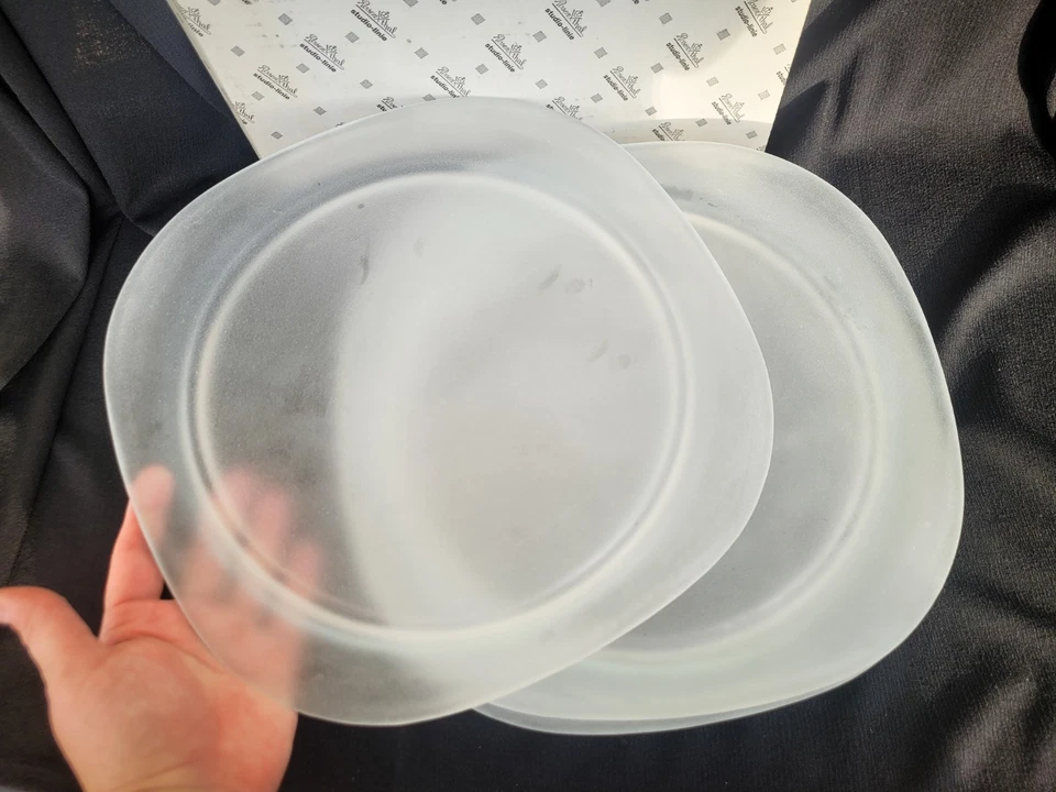 Rosenthal Studio-Line „Suomi Pure Natur“ – Glas satiniert – 4 Platzteller 29 cm - Bild 3 von 4