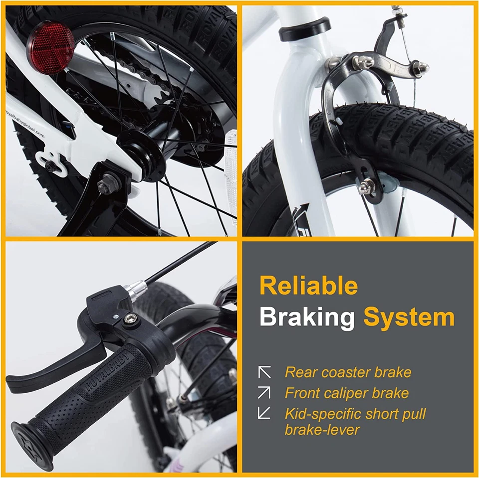 Freestyle Kinderfahrrad 12 14 16 18 Zoll Fahrrad für Jungen Mädchen Alter 3-10 Jahre, Mul - Bild 4 von 4