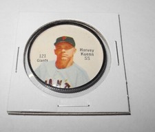 1962 Salada Baseball Pin Coin #121 Harvey Kuenn San Francisco Giants Near Mint