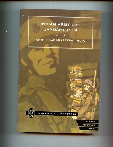 INDIAN ARMY LIST JANUARY 1919 Volumes 1 - 4, SB, VG ( QUARTERLY) - Picture 3 of 4
