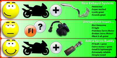 Servo Buddy - Kawasaki ZX6 ZX6R ZX10 ZX10R H2 H2SX H2R Exhaust