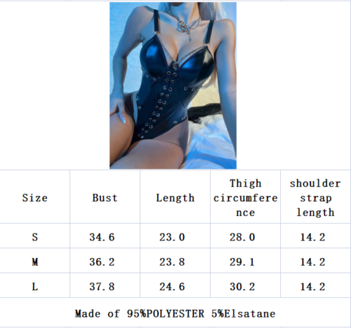 Women's PU Leather Bodysuit Lace Up Teddy Lingerie Bodysuit Clubwear Halloween - Picture 2 of 27