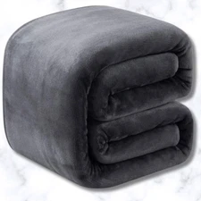 Thick Heavy Winter Warm Soft Mink Queen Size Fleece Blanket - 90" x 90"