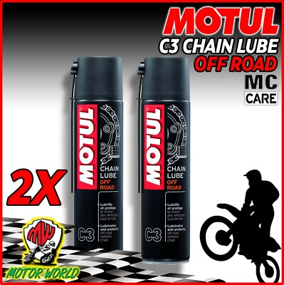 Motul C3 Chain Lube Off Road Grasso Catena Spray 400ml Moto Enduro Cross Trial - Foto 6