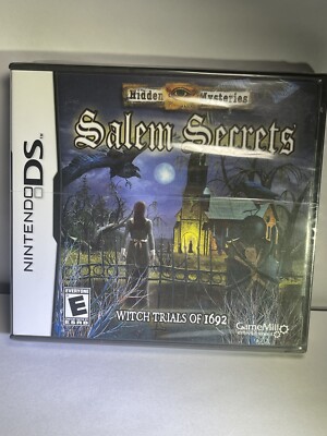 Hidden Mysteries Salem Secrets Witch Trials of 1692 Nintendo DS 2010 Puzzle Game