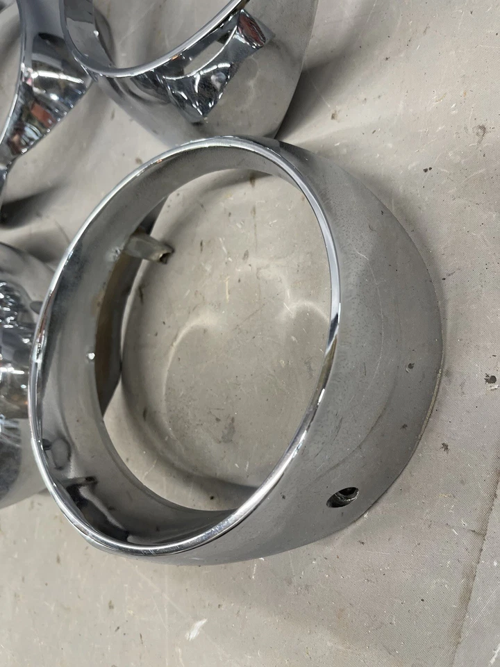 1964 Mercury Marauder Montclair Headlight Bezels Moldings Trim Rings Monterey OE - Image 4 of 4