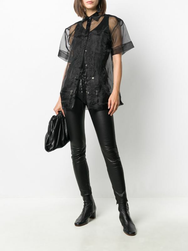 最終❣️BEN TAVERNITI UNRAVEL PROJECT ❣️サルエル❣️ NWT Ben Taverniti Unravel Project Black leather Lace up