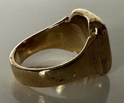 Bottega Veneta Gold Plated Sterling Silver Ring Size 17 (8 Bottega Veneta Gold Plated Sterling Silver Ring Size 17 (8