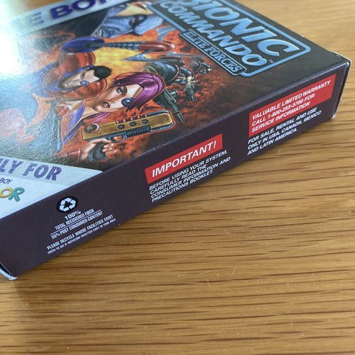 Gameboy Color Bionic Commando Elite Forces Boxed With Manual Very Clean GWO - Picture 5 of 10