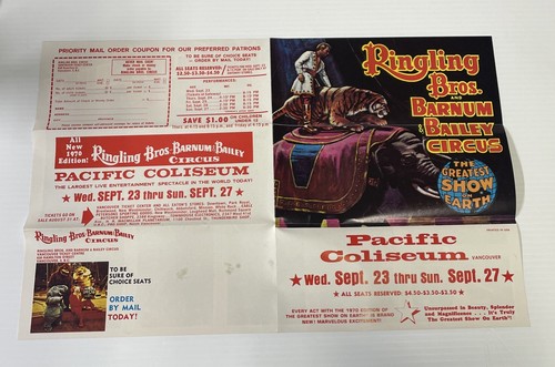 Ringling Bros Barnum & Bailey Circus Program Poster 1970