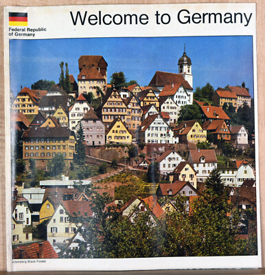 1972 Flyer Folded Welcome to Germany Federal Republic West Berlin Map