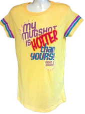 Womens Juniors David & Goliath My Mugshot Is Hotter Than Yours Tee T-Shirt 