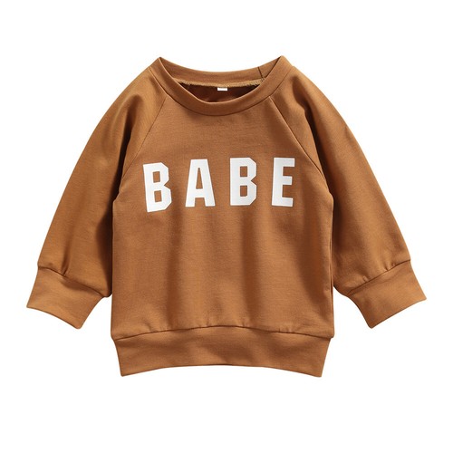 Toddler Infant Boys Girls Clothes Pullover Letter Hooded Sweatshirt Tracksuit - Picture 3 of 14