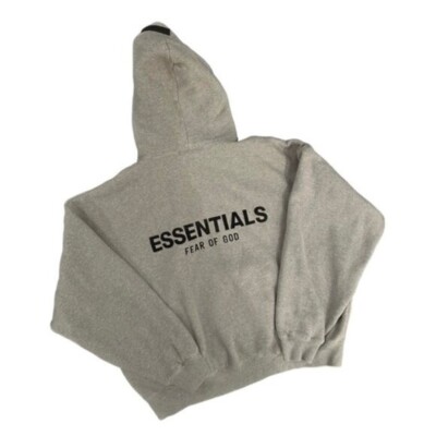 Fear of God Essentials FOG Essentials Flocked Hoodie Dark Oatmeal