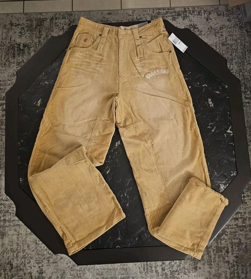 Pantalones de mezclilla de patinador holgados de pierna ancha Rocawear Y2K vintage de pana talla 18 jóvenes 30 Foto 4 de 4