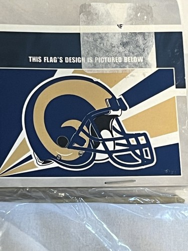 NEW NFL St. Louis Rams Flag 3’x5’ Helmet Design By Fremont Die Indoor/Outdoor - Picture 2 of 4