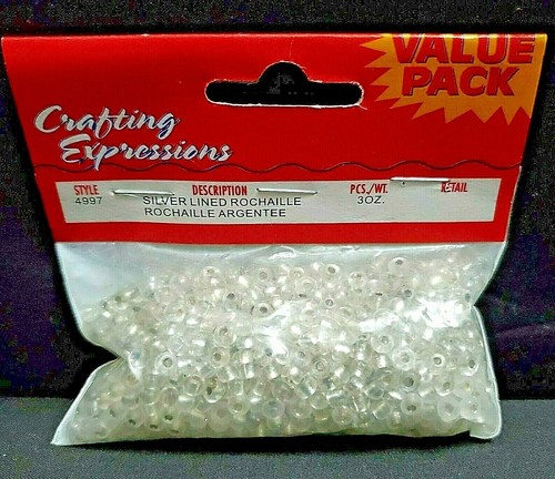 Cuentas Rochaille forradas de plata Crafting Expressions 3 oz 85 gramos paquete nuevo - Imagen 5 de 11