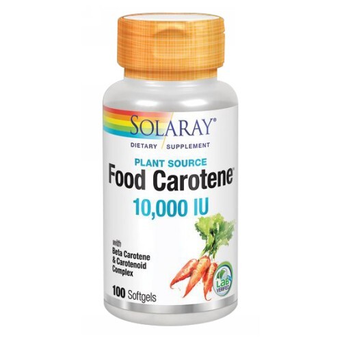 Food Carotene 10,000 IU 100 Softgels By Solaray