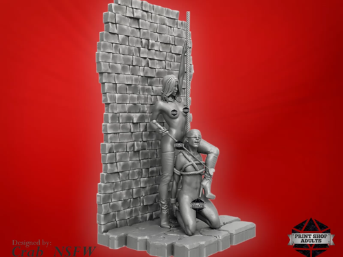 Maîtresse Avec Esclave Miniature Dungeon De Pleasure Figure Nsfw Érotique Cadeau - Vidéo 1 sur 1
