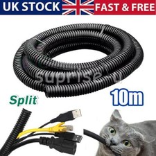 10m Conduit Spilt Cable Tidy Flexible Tube Convoluted Protection Tubing PE 10mm-