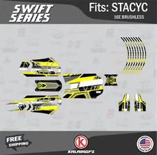 Graphics Kit for STACYC 16E Brushless Electric Bike (All Years)  Swift-yellow