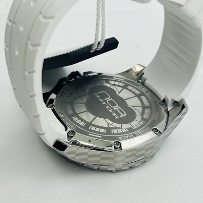 NOAページ NOA 356 Men's Watch White Silicone Sapphire Crystal Silver